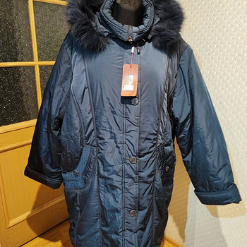 Uus talvejope (suurus 70/72), 5XL-6XL. Kapuutsil eemaldatav naturaalne karv.