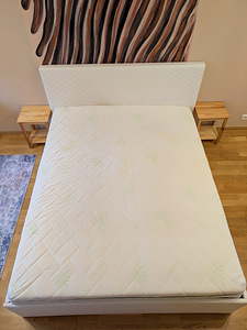 Кровать 160x200 с ящиком для хранения + матрас + тумбочки (1 фото из 10)
