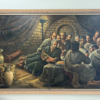 Редкая авторская картина «Вечеря воспоминания» — J. Brenna,
