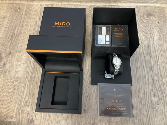 Mido Belluna Automatic White с бриллиантами, НОВЫЕ!!