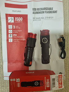 RS PRO LED laetav taskulamp (2 foto / 4)