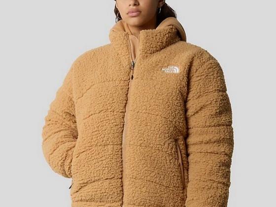 The north face puffer jacket xs brown