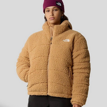 The north face puffer jacket xs brown