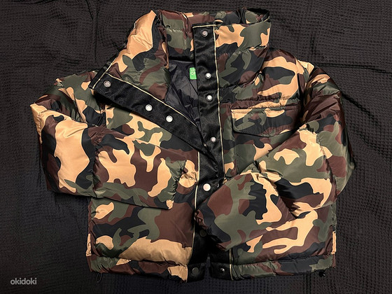 Benetton down feather puffer jacket oversize xs