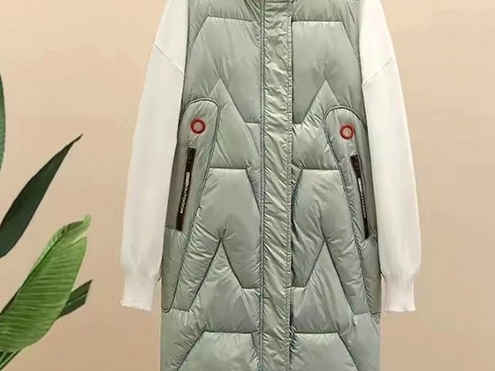 Длинный теплый жилет с капюшоном XXXL