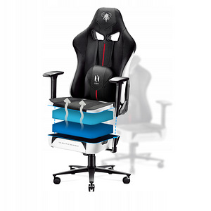 Gaming Chair Diablo X-Player 2.0 Textile King Size: white-bl (4 foto / 5)