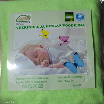 Veekindlad, hingavad kummiga voodilinad 60*120 cm