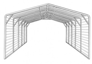 Garaaz, metall angaar, varjualune 12x6x5m (5 foto / 6)