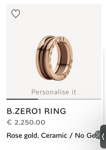BVLGARI B.ZERO1 Sõrmus/ Кольцо (2 фото из 9)
