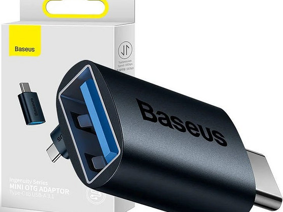 Baseus Ingenuity USB-C to USB-A adapter OTG blue