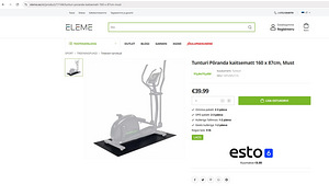 Elliptiline trenažöör Tunturi Cardio Fit c30 + matt (6 foto / 8)