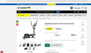 Elliptiline trenažöör Tunturi Cardio Fit c30 + matt (8 foto / 8)