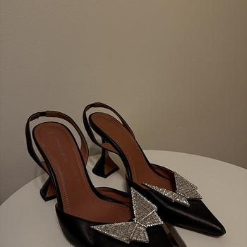 Amina Muaddi AWGE Pheonix Sling Black