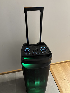 Kaasaskantav peokõlar 800W + 2 mikrofoni (uus) (4 foto / 8)