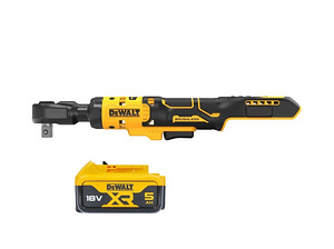 Аккумуляторный ключ с трещоткой Dewalt DCF512N + 5ah (1 фото из 8)