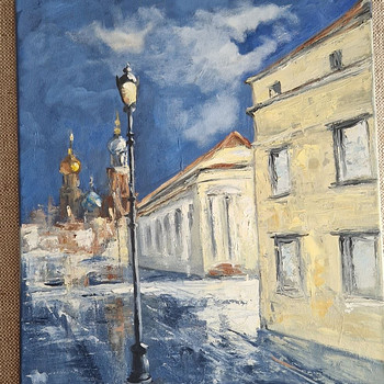 Картина маслом "Город" 40х50