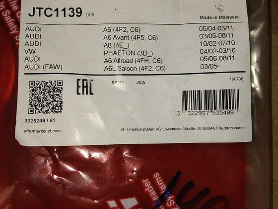 Esiülemine õõtshoob VW AUDI JTC1139
