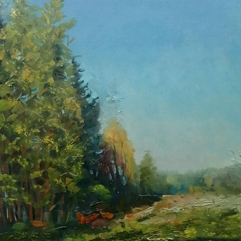 Картина маслом. "Ранняя осень"