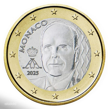 Монако 1 евро 2025 UNC