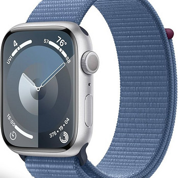 Apple Watch Series 9 GPS 45мм серебристый алюминий