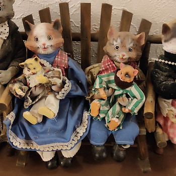 Винтажные кошки. Семья.