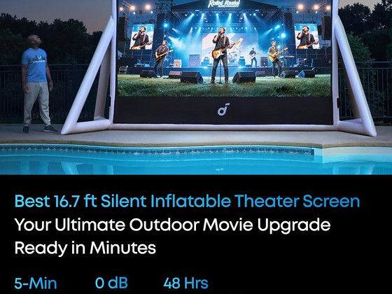 Soundcore Nebula 200" Silent Inflatable Theater Screen