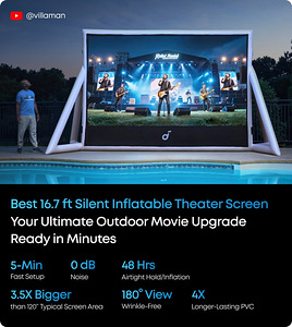 Soundcore Nebula 200" Silent Inflatable Theater Screen (1 фото из 4)