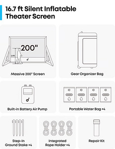Soundcore Nebula 200" Silent Inflatable Theater Screen (4 фото из 4)