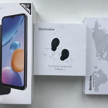 Blackview A85, AirBuds 2 TWS Bluetooth 5, R8 Smart Watc