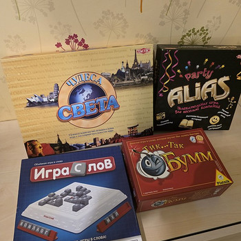 Настольные игры Alias, TikTak Bumm, Чудеса света, Игра слов