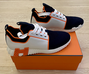 Hermes Bouncing Mens Mesh Sneakers Black-White-Orange (2 foto / 8)