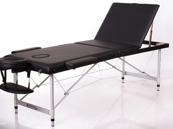 Kokkupandav massaažilaud RESTPRO® ALU 3 Black