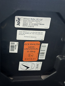 Turvatool, joie i-spin 360(kuni 19kg) (3 foto / 3)