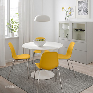 IKEA DOCKSTA ümmargune stiilne valge laud uus 103cm (4 foto / 4)