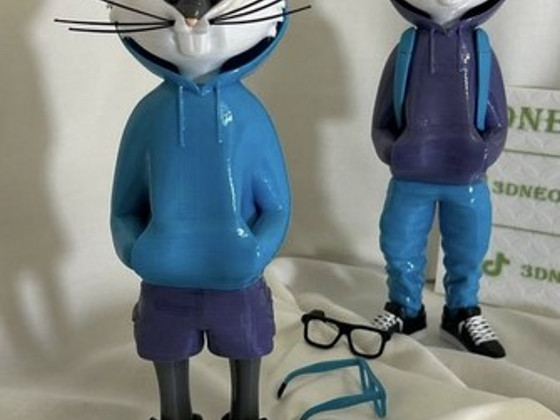 Bugs Bunny — коллекционная 3D-фигурка в худи и кедах