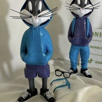 Bugs Bunny — коллекционная 3D-фигурка в худи и кедах