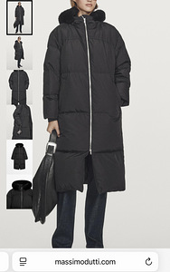 Massimo Dutti Kapuutsiga kunstkarusnahast mantel (4 foto / 4)