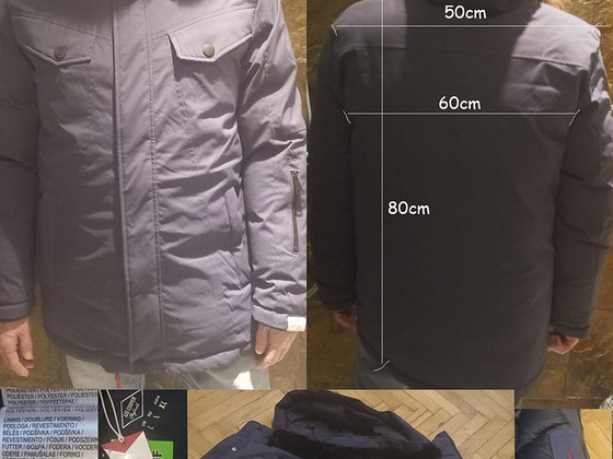 Мужская, новая,зимняя куртка LeeCooper, L,темно-синяя