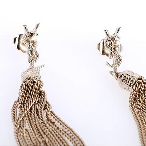 Серьги Saint Laurent (YSL cassandre tassel earrings) (3 фото из 3)