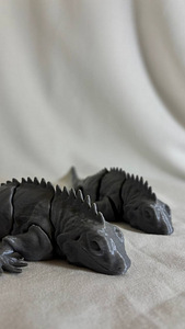 3D-iguana/sisalik (liikuv) — hall “kivi” stiil, dekoratsioon/mänguasi (1 foto / 4)