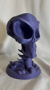 3D-kujuke “Skull” — lilla kolju alusel, dekoratsioon/ (1 foto / 3)