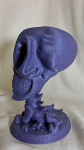 3D-kujuke “Skull” — lilla kolju alusel, dekoratsioon/ (2 foto / 3)