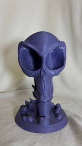 3D-kujuke “Skull” — lilla kolju alusel, dekoratsioon/ (3 foto / 3)