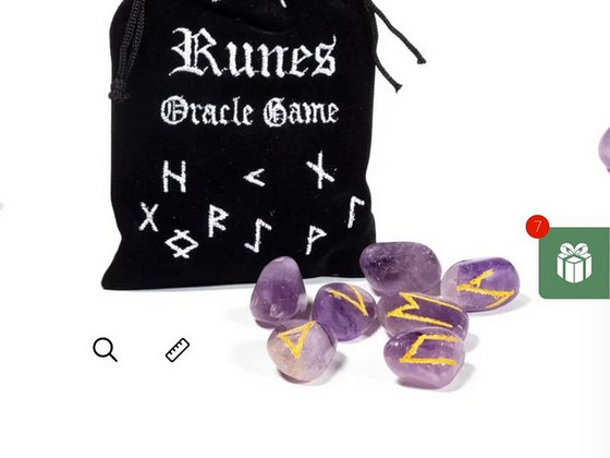 Amethyst Rune Oracle Game - Velvet Bag