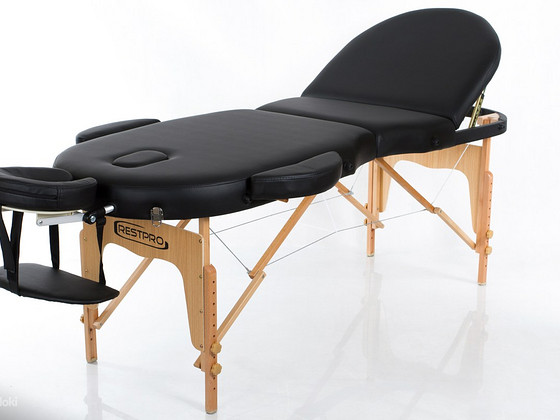 Kokkupandav massaažilaud RESTPRO® VIP OVAL 3 Black