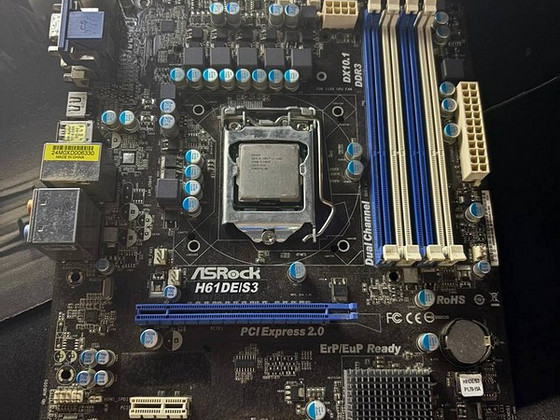 ASROCK H61DE S3 HIND + intel core I7-2600