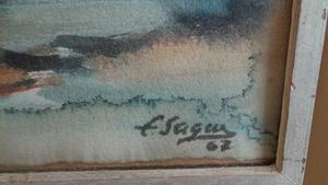 Eesti kunst-EVALD SAGUR (1922 – 1987)signeeritud 1967a. (3 foto / 9)