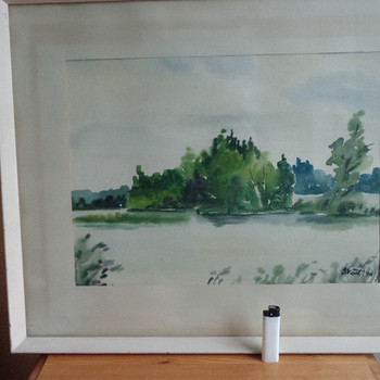 Eesti kunst -SIRJE VOIT(1948 г.-??)-Речной остров 1974 г.