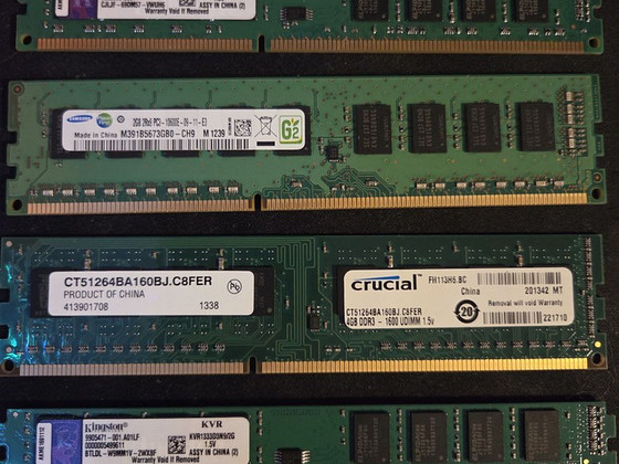 RAM DDR3 (Kingston/ Samsung/ Crucial)