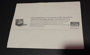 Ноутбук ASUS A516 - серебристый (3 фото из 10)